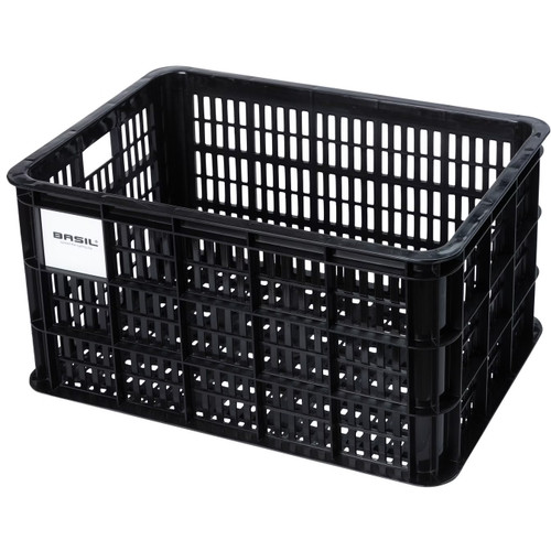 BASIL BICYCLE CRATE L 40L RECYCLED BLACK