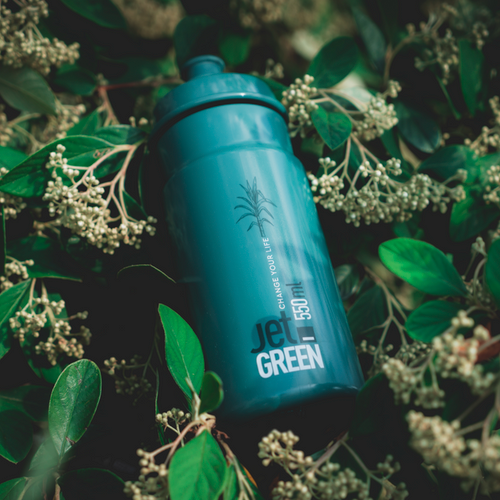 Elite Bottle Jet Green Clear Grey Logo 550 ml