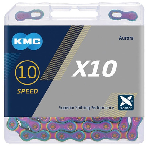 KMC X10 10 Speed Aurora Chain 116 Links