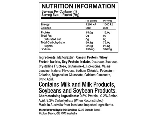 Infinit Nutrition Repair Complete Recovery Single Serve 10 Pack - Chocolate