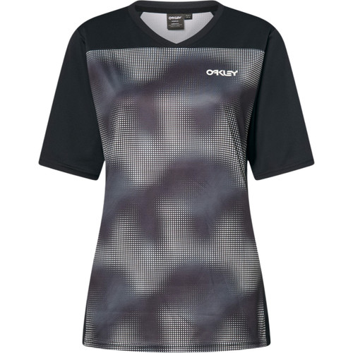 Oakley Womens Maven Coast SS Jersey Organic Spots Black