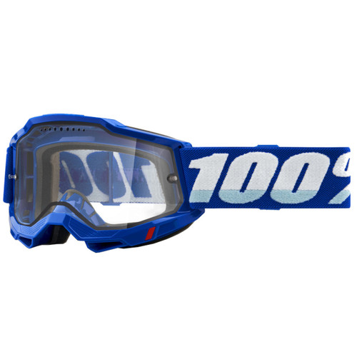 100% Accuri 2 Goggles Enduro Blue (Clear Vented Dual Pane Lens)