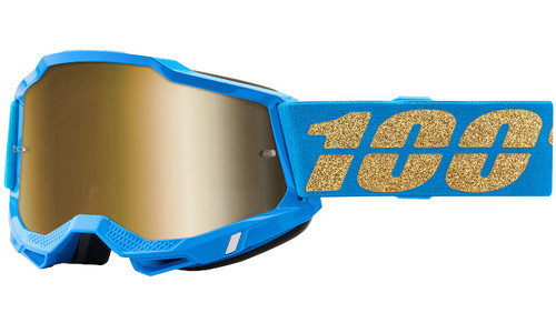 100% Accuri 2 Goggles Waterloo Blue/Gold (True Gold Lens)