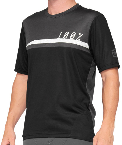 100% Airmatic SS Jersey Black/Charcoal