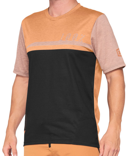 100% Airmatic SS Jersey Caramel/Black Large