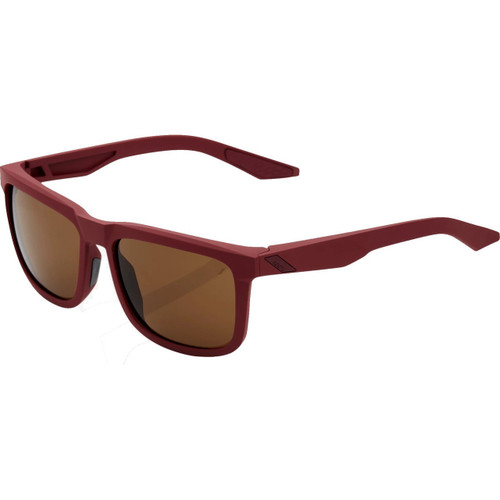 100% Blake Sunglasses Soft Tact Crimson (Bronze Lens)