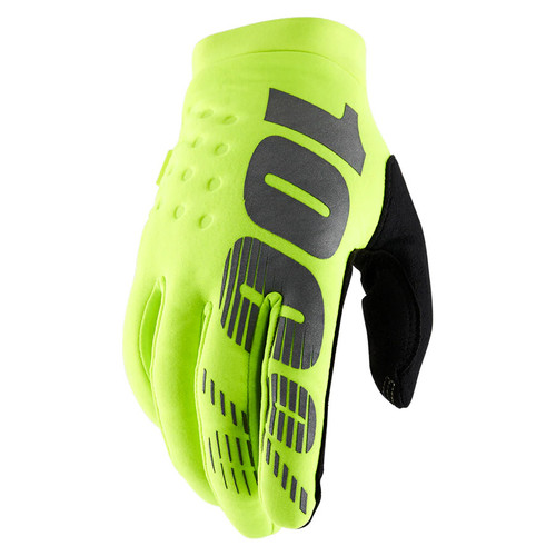 100% Brisker MTB Gloves Fluo Yellow/Black