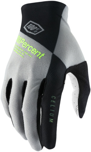 100% Celium Full Finger Gloves Vapor/Lime