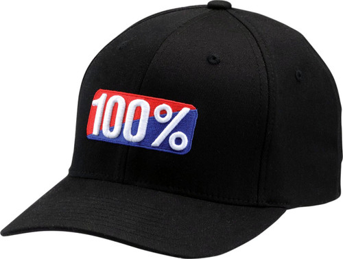 100% Classic OG FlexFit Hat Black