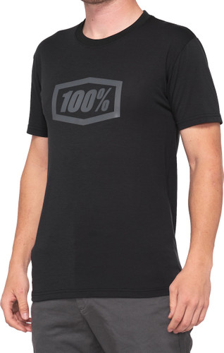 100% Essential Tech Tee Black/Grey