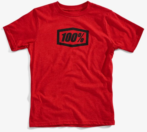 100% Essential Youth T-Shirt Red 2020 Small