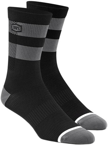 100% Flow Performance Socks Black/Grey