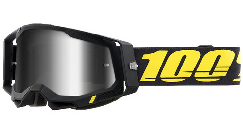 100% Racecraft 2 Goggles Arbis Black/Yellow (Mirror Silver Lens)