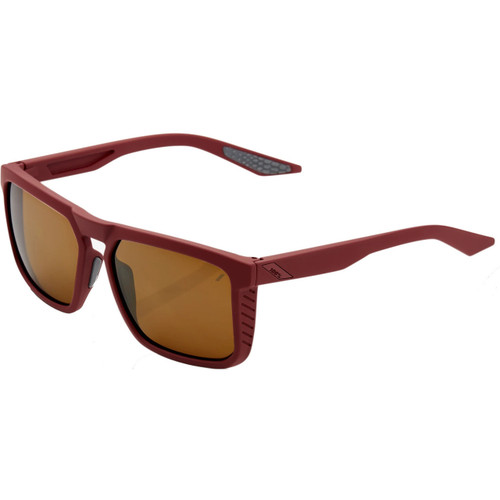 100% Renshaw Sunglasses Soft Tact Crimson (Bronze Lens)