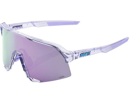 100% S3 Sunglasses Polished Translucent Lavender (HiPER Lavender Mirror Lens)