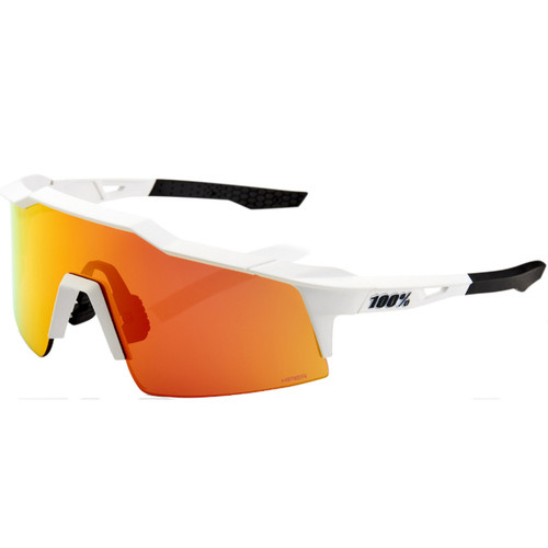 100% Speedcraft SL Sunglasses Soft Tact Off-White (HiPER Red Mirror Lens)