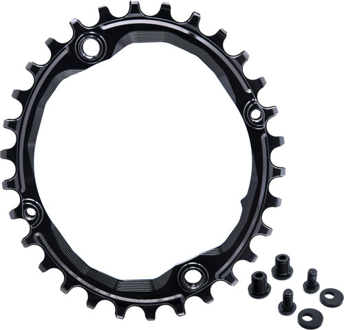 absoluteBLACK Oval 104BCD N/W 30T Traction Chainring Black