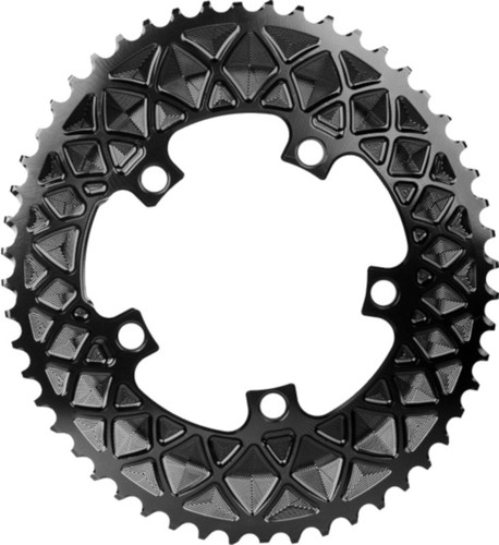 absoluteBLACK Premium Oval Road 110BCD 5B 50t 2x Chainring Black