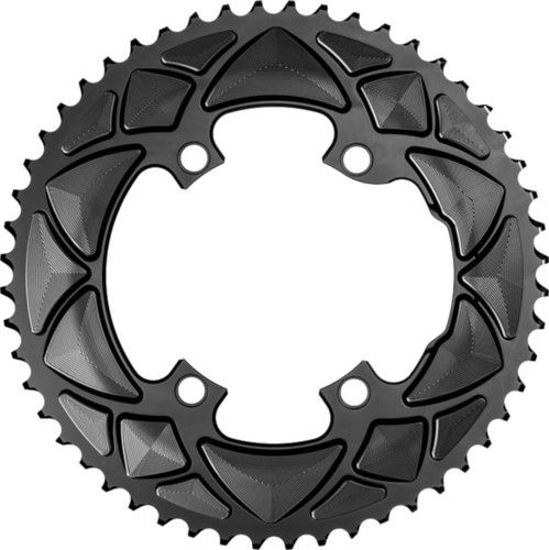 absoluteBLACK Premium Round Road 110BCD 4B 50t 2x Chainring Black