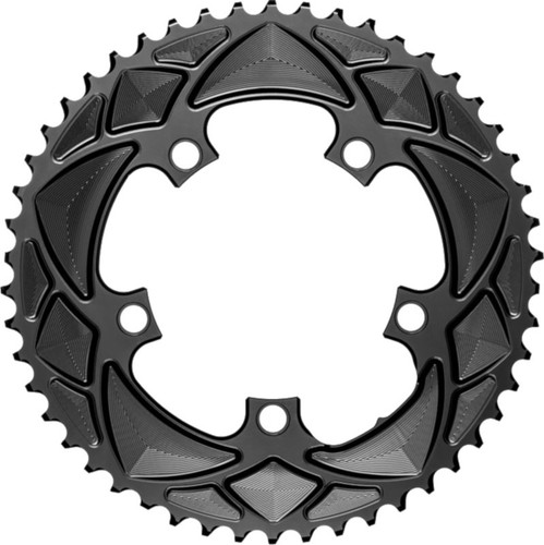 absoluteBLACK Round Road 110BCD 5B 2x 50t Chainring Black