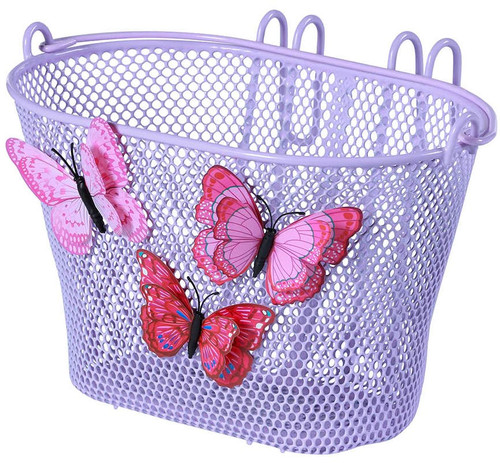 Basil Jasmin Butterfly Junior Handlebar Basket Purple