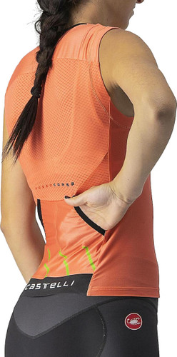 Castelli Free 2 Womens Tri Singlet Coral Flash