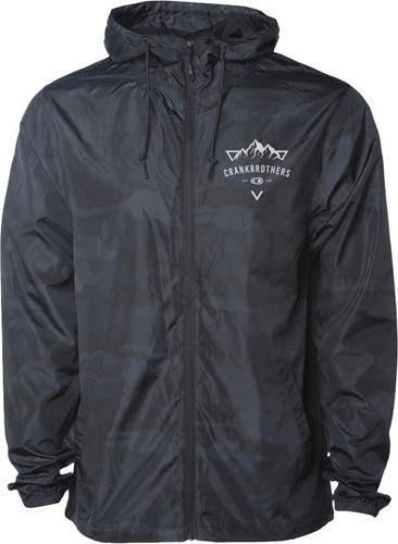 Crank Brothers Mountain Graphic Windbreaker Jacket 2021 Black Camo X-Large