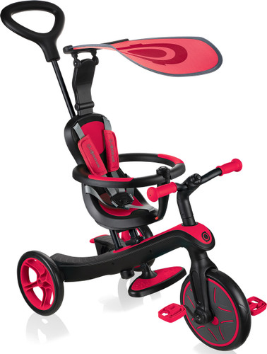 Globber Explorer 4 in 1 Kids Training/Balance Trike Red