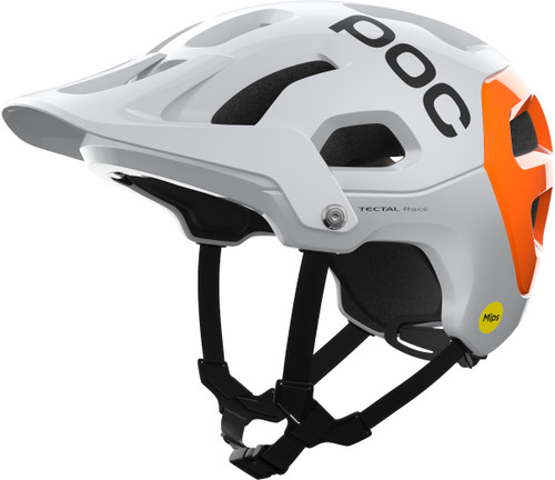 POC Tectal Race SPIN NFC MTB Helmet Hydrogen White/Fluro Orange Medium/Large