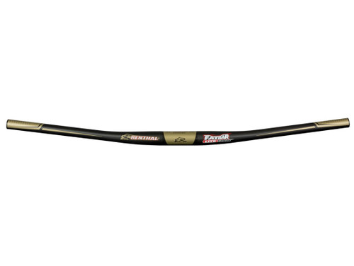 Renthal Fatbar Lite Zero Rise Carbon Handlebar - Black/Gold 31.8mm 780mm/0mm