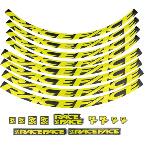 Race Face Yellow LG Wheel Decal