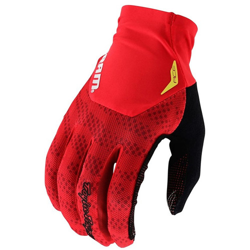 Troy Lee Designs Ace SRAM Shifted Fiery Red MTB Gloves