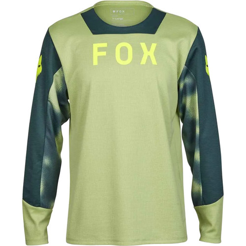 Fox Youth Defend LS Jersey Race Pale Green