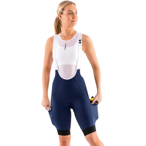 Soomom Womens Base Cargo Bib Shorts Navy