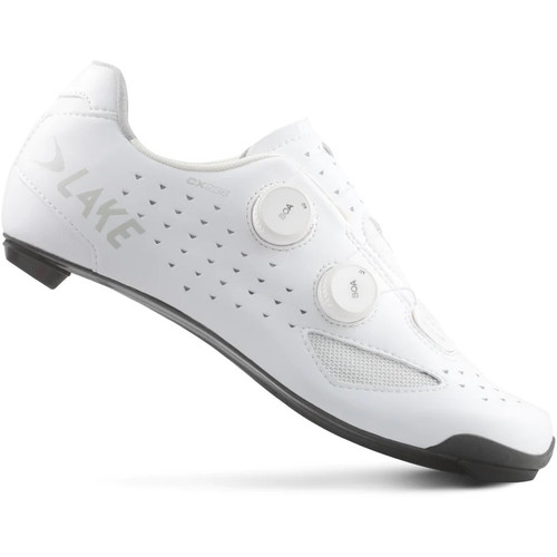 Lake CX238-X White / White / Clarino Wide Road Shoe