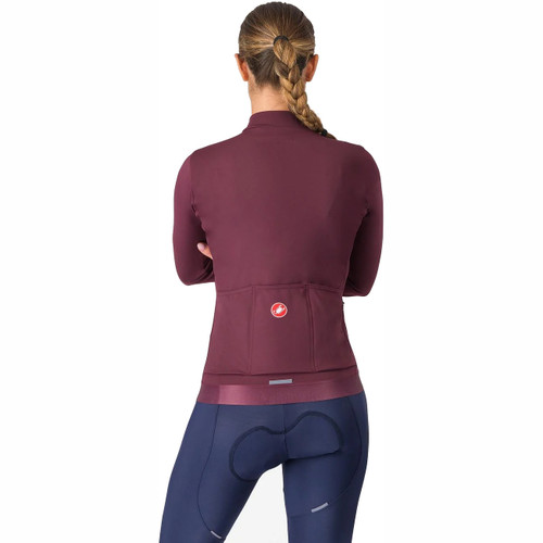 Castelli Espresso Thermal Womens Jersey Deep Bordeaux