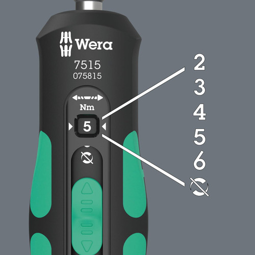 Wera 7515 Kraftform Torque Wrench Set 2-6Nm 7 Piece
