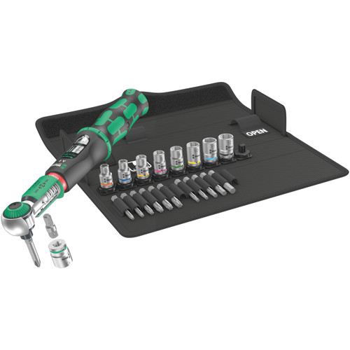 Wera A2 Adjustable Torque Wrench 23 Piece Set 2-12Nm 1/4in Drive