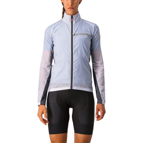 Castelli Squadra Stretch Womens Jacket Silver Gray/Dark Gray