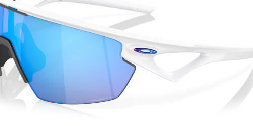 Oakley Sphaera Sunglasses Matte White Prizm Sapphire Polarized Lens