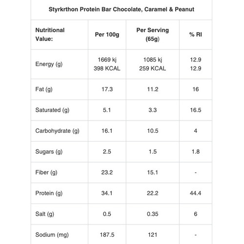 Styrkr Styrkrthon Protein Bar Chocolate Caramel & Peanut