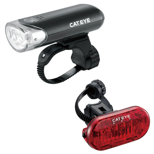 CatEye EL135 Front Light/Omni 3 LD135 Rear Light - Black