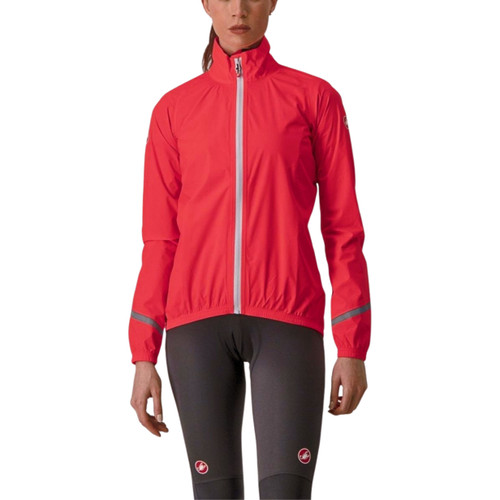 Castelli Emergency 2 Rain Jacket Womens Brilliant Pink