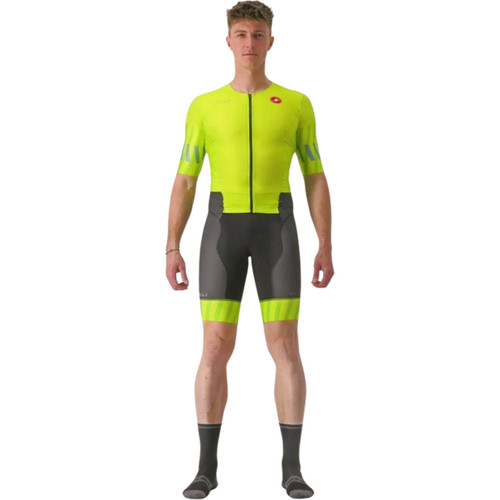 Castelli Free Sanremo 2 SS Suit Electric Lime/Niagara Blue