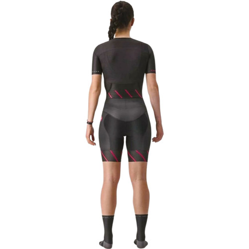 Castelli Free Sanremo 2 SS Suit Womens Sleeve Black/Hibiscus
