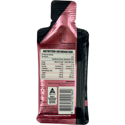 Fixx Nutrition Gel X Pro Raspberry Fizz 40g