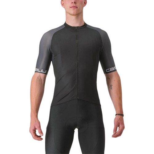 Castelli Entrata VI Jersey Light Black/Dark Gray-Ivory
