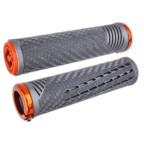 ODI MTB CF Lock-On Grip V2.1 135mm Grey/Org W/Org Clamp