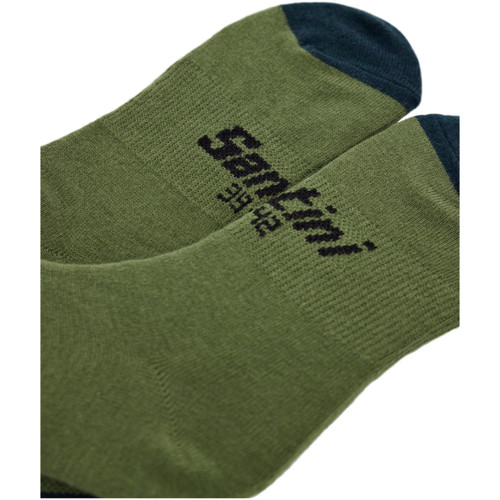 Santini Riga Wool High Profile Socks Green