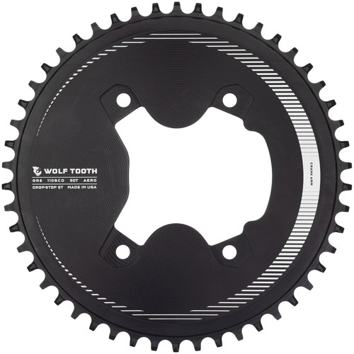Wolf Tooth 110 BCD 4 Bolt Asymmetric Aero Chainring for GRX Cranks Drop-Stop ST